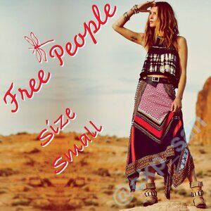 Rare Free People Bedouin Traveler Maxi Skirt Sz S